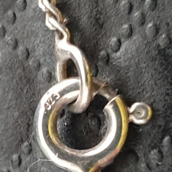 Vintage Victorian 10ct Natural Amethyst Cabochon 925 Sterling Silver Necklace - Picture 11 of 12